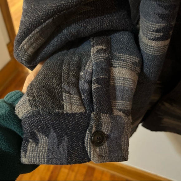 JACHS New York Men's Extra Large XLAztec Wool Button Up Lined Jacket Shirt - Picture 4 of 6